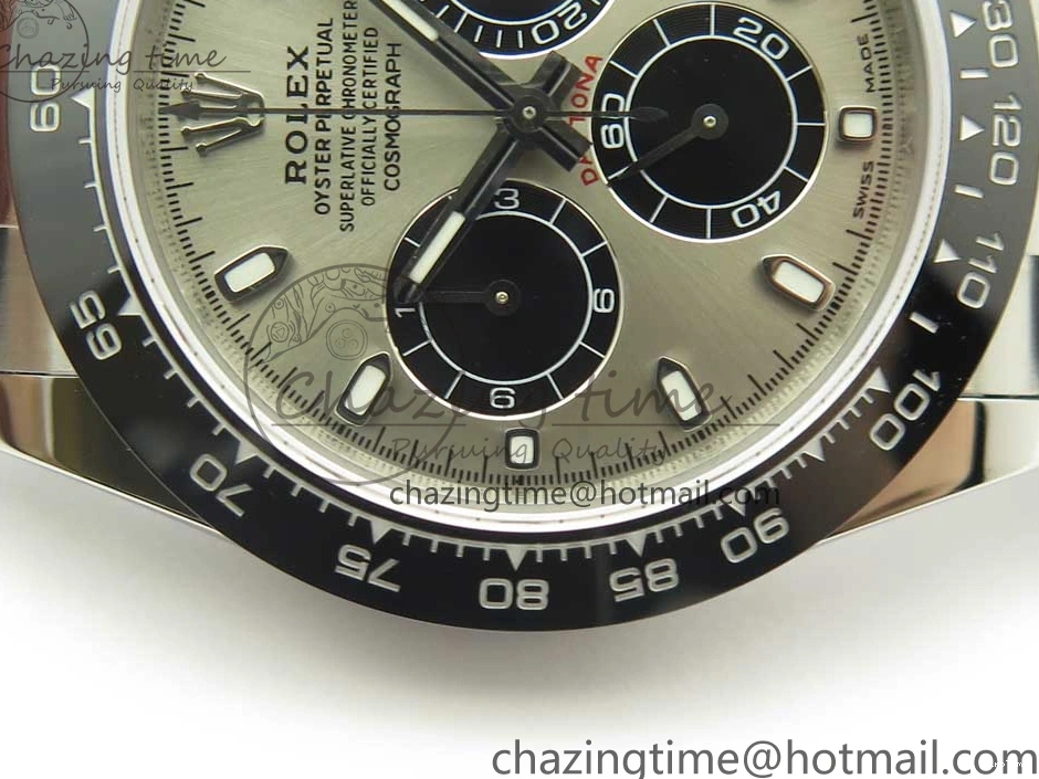 MiroTime 0217 Daytona 116519 Noob 1:1 Best Edition 904L SS Case Gray Black Dial on Black Rubber Strap SA4130 (Free Extra Strap) Durable 3336